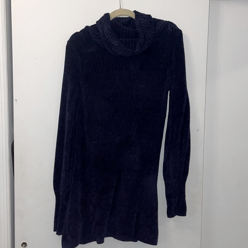 Free People Mini Sweater Dress with Open Back
